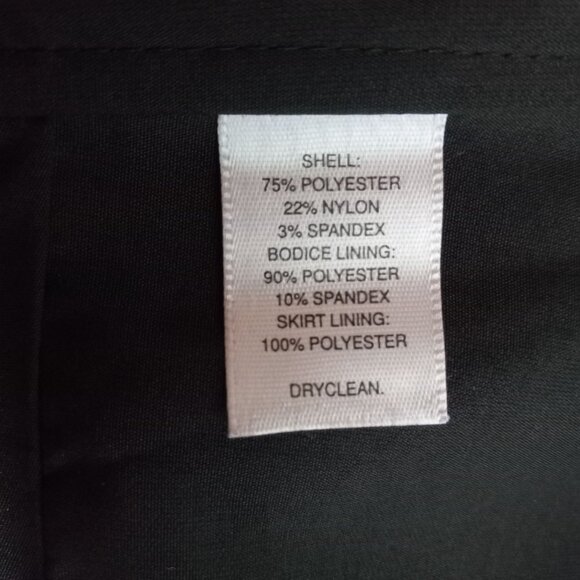 White House Black Market Size 6 Dress Strapless Black Polyester Blend Lined - Picture 8 of 8